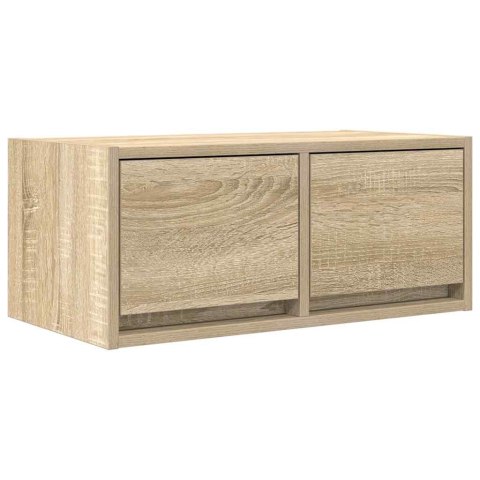 SZAFKI RTV 2 SZT. DĄB SONOMA 60X31X25,5CM DREWNO KLEJONE