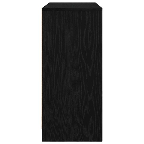 KOMODA CZARNY DĄB 85X34X76CM DREWNO KLEJONE