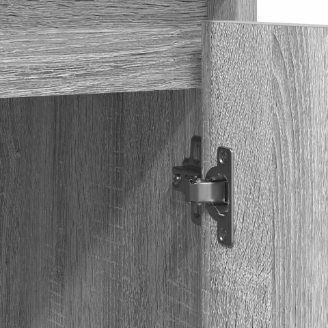 KOMODA SZARA SONOMA 85X34X76CM DREWNO KLEJONE