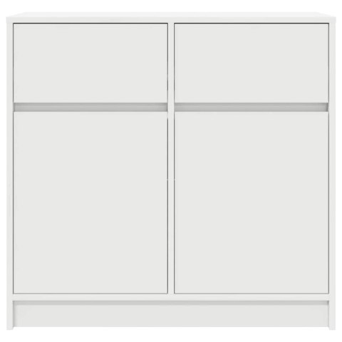 KOMODA Z SZUFLADĄ BIAŁA 80X34X76CM DREWNO KLEJONE