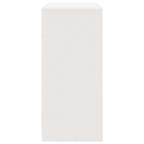 KOMODA Z SZUFLADĄ BIAŁA 80X34X76CM DREWNO KLEJONE