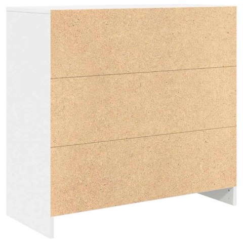 KOMODA Z SZUFLADĄ BIAŁA 80X34X76CM DREWNO KLEJONE