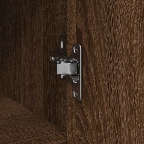 KOMODA Z SZUFLADĄ BRĄZOWY DĄB 101X35X76CM DREWNO KLEJONE