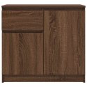 KOMODA Z SZUFLADĄ BRĄZOWY DĄB 71X35X65CM DREWNO KLEJONE
