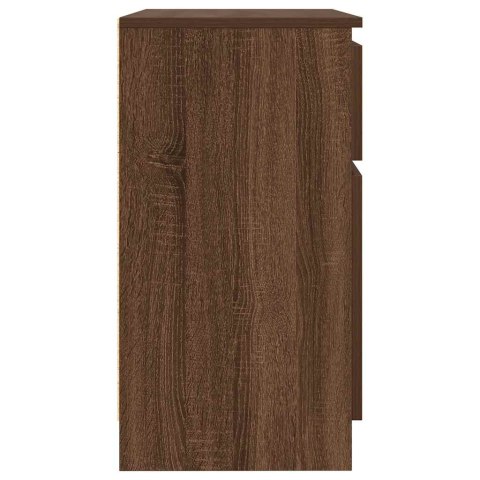 KOMODA Z SZUFLADĄ BRĄZOWY DĄB 71X35X65CM DREWNO KLEJONE