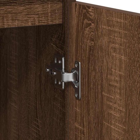 KOMODA Z SZUFLADĄ BRĄZOWY DĄB 71X35X65CM DREWNO KLEJONE