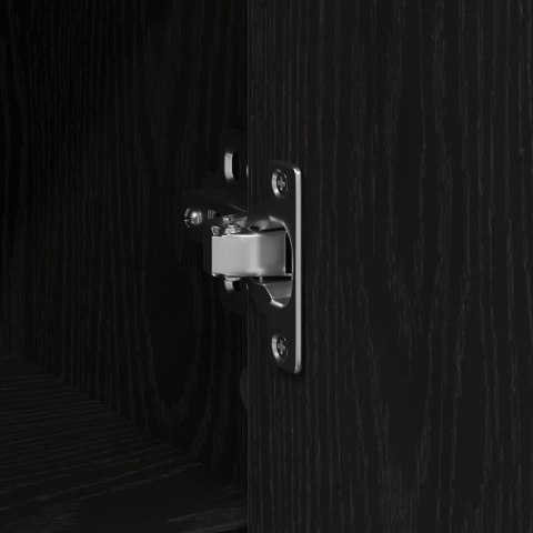 KOMODA Z SZUFLADĄ CZARNY DĄB 101X35X76CM DREWNO KLEJONE