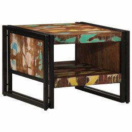 STOLIK KAWOWY WIELOKOLOROWY 50X50X38CM LITE DREWNO ODZYSKANE