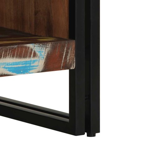 STOLIK KAWOWY WIELOKOLOROWY 50X50X38CM LITE DREWNO ODZYSKANE