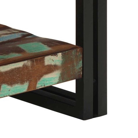 STOLIK KAWOWY WIELOKOLOROWY 50X50X38CM LITE DREWNO ODZYSKANE