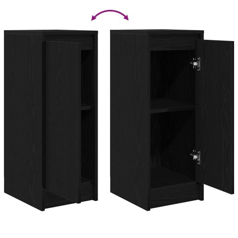 KOMODA CZARNY DĄB 29,5X34X76CM DREWNO KLEJONE