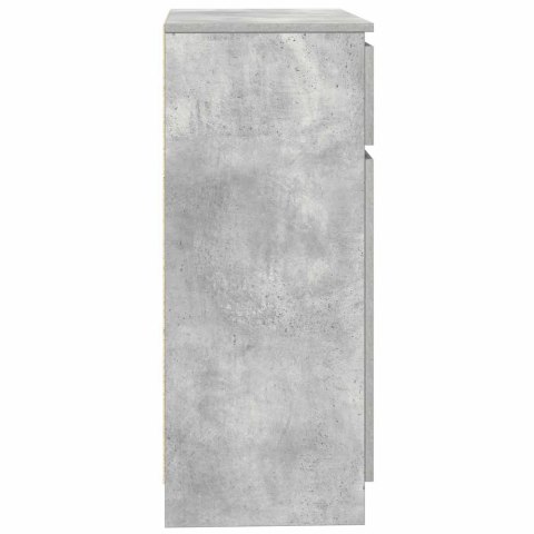 KOMODA Z SZUFLADĄ BETON SZARY 71X35X84CM DREWNO KLEJONE