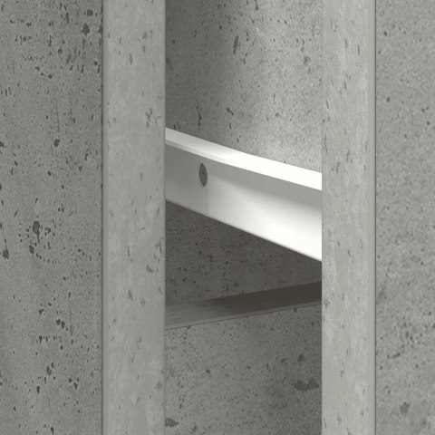 KOMODA Z SZUFLADĄ BETONOWA SZAROŚĆ 101X35X76CM DREWNO KLEJONE