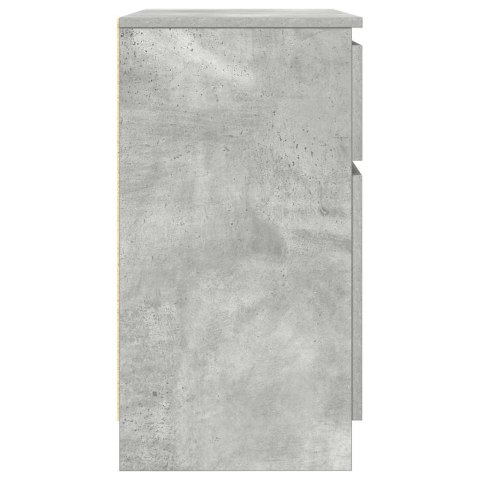 KOMODA Z SZUFLADĄ BETONOWA SZAROŚĆ 71X35X65CM DREWNO KLEJONE