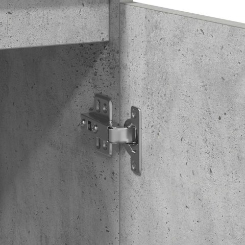 KOMODA Z SZUFLADĄ BETONOWA SZAROŚĆ 71X35X65CM DREWNO KLEJONE