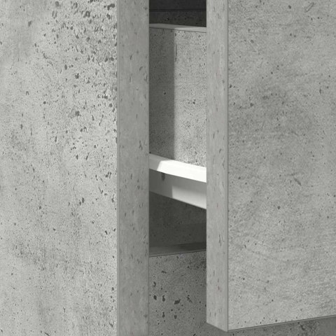 KOMODA Z SZUFLADĄ BETONOWA SZAROŚĆ 71X35X65CM DREWNO KLEJONE
