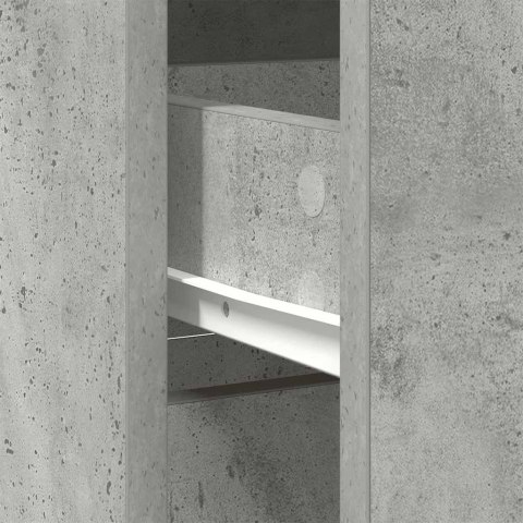 KOMODA Z SZUFLADĄ BETONOWA SZAROŚĆ 80X34X76CM DREWNO KLEJONE