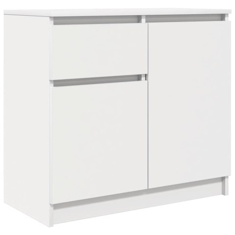 KOMODA Z SZUFLADĄ BIAŁA 71X35X65CM DREWNO KLEJONE