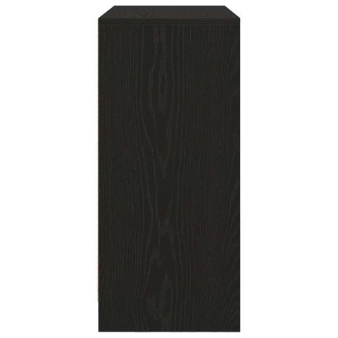 KOMODA Z SZUFLADĄ CZARNY DĄB 80X34X76CM DREWNO KLEJONE