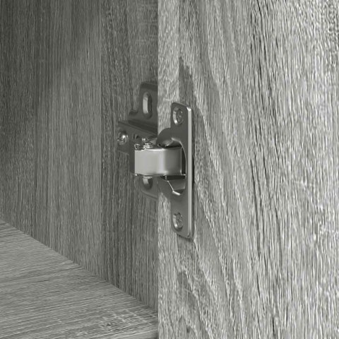 KOMODA Z SZUFLADĄ SZARY SONOMA 101X35X76CM DREWNO KLEJONE