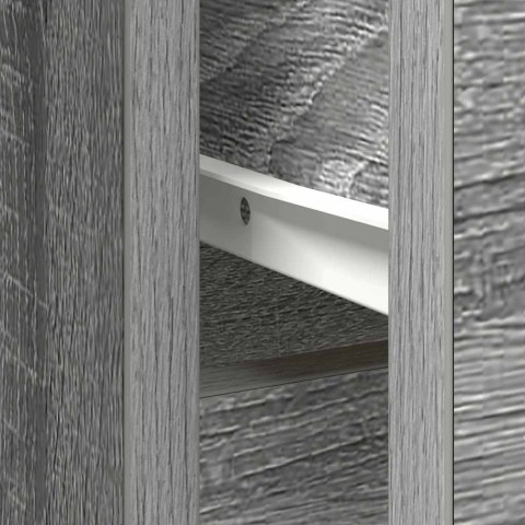 KOMODA Z SZUFLADĄ SZARY SONOMA 101X35X76CM DREWNO KLEJONE