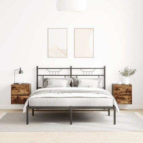 SZAFKI NOCNE ŚCIENNE 2 SZT. DĄB WĘDZONY 38X34X40CM