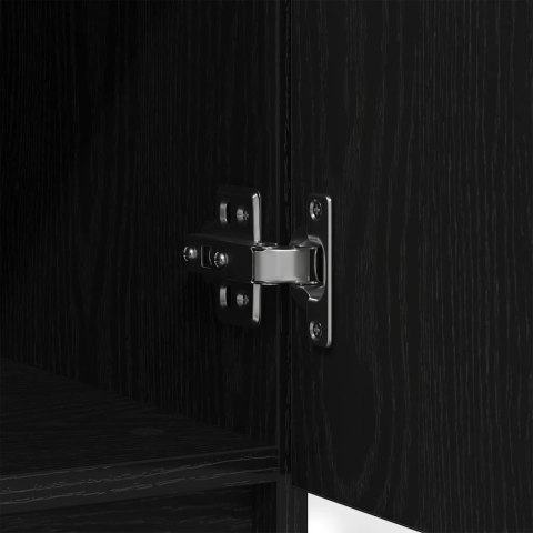 KOMODA Z SZUFLADĄ CZARNY DĄB 71X35X65CM DREWNO KLEJONE