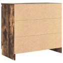 KOMODA Z SZUFLADĄ DĄB WĘDZONY 71X35X65CM DREWNO KLEJONE