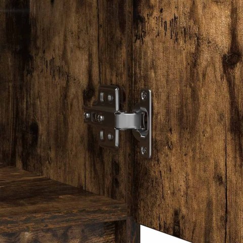 KOMODA Z SZUFLADĄ DĄB WĘDZONY 71X35X65CM DREWNO KLEJONE