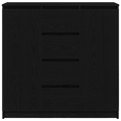 KOMODA Z SZUFLADAMI CZARNY DĄB 100,5X35X98,5CM DREWNO KLEJONE