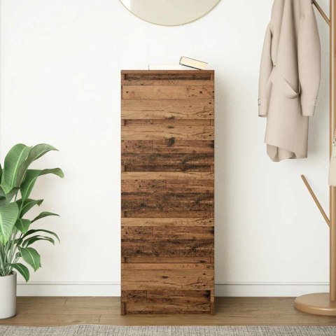 KOMODA Z SZUFLADAMI STARE DREWNO 37,5X35X99CM DREWNO KLEJONE