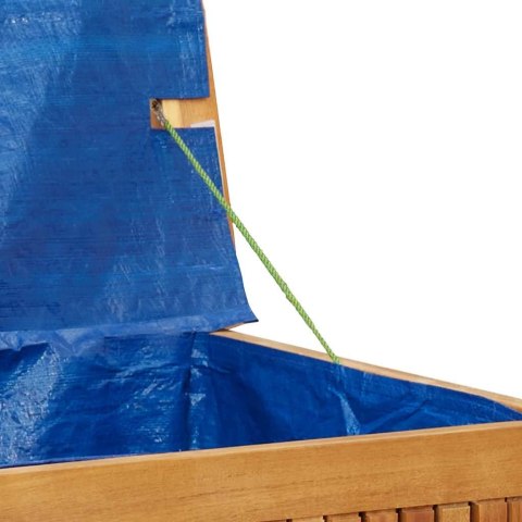 SKRZYNKA NA PODUSZKI OGRODOWE 90X50X60,5CM DREWNO AKACJOWE