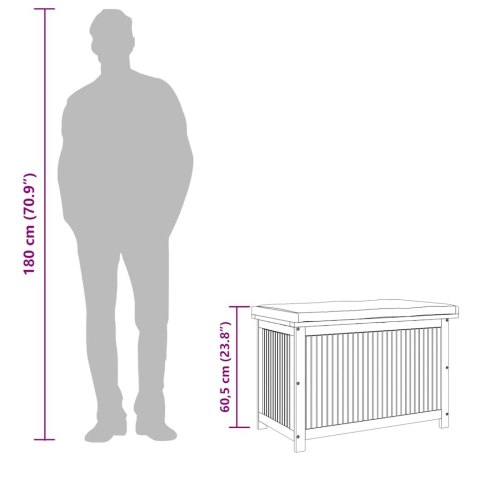 SKRZYNKA NA PODUSZKI OGRODOWE 90X50X60,5CM DREWNO AKACJOWE