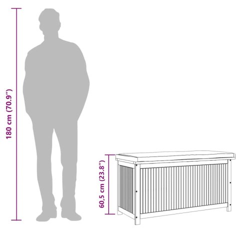 SKRZYNKA NA PODUSZKI OGRODOWE LITE DREWNO AKACJOWE