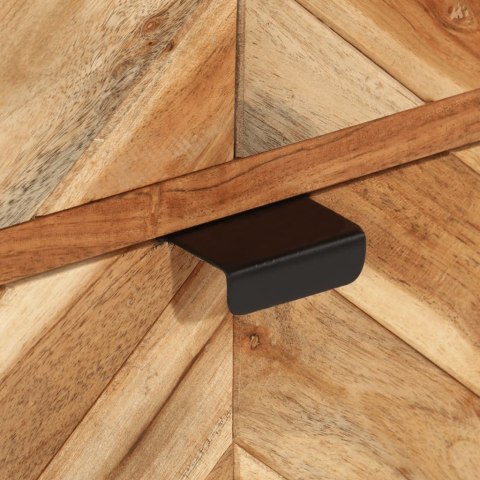 SZAFKA ŁAZIENKOWA 40X30X100CM LITE DREWNO AKACJOWE I ŻELAZO