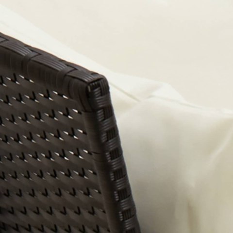 FOTEL OGRODOWY Z PODUSZKAMI RATTAN PE CZARNY