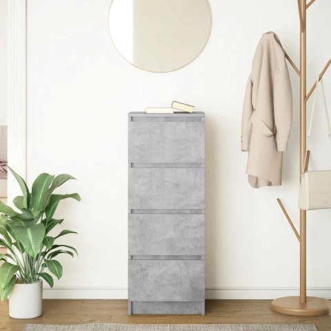 KOMODA BETONOWA SZARA 37,5X35X99CM DREWNO KLEJONE