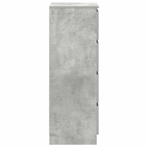 KOMODA BETONOWA SZARA 37,5X35X99CM DREWNO KLEJONE