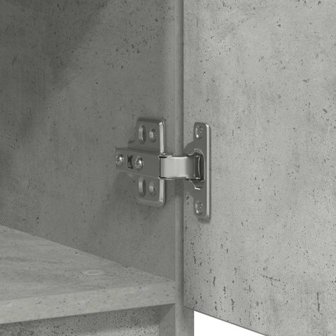 KOMODA Z SZUFLADĄ BETONOWA SZAROŚĆ 71X35X65CM DREWNO KLEJONE