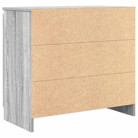 KOMODA Z SZUFLADĄ SZARY SONOMA 71X35X65CM DREWNO KLEJONE