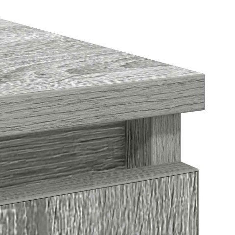 KOMODA Z SZUFLADĄ SZARY SONOMA 71X35X65CM DREWNO KLEJONE