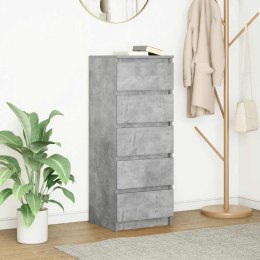 KOMODA Z SZUFLADAMI BETONOWY SZARY 37,5X35X99CM DREWNO KLEJONE