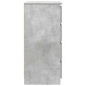 KOMODA Z SZUFLADAMI BETONOWY SZARY 37,5X35X99CM DREWNO KLEJONE