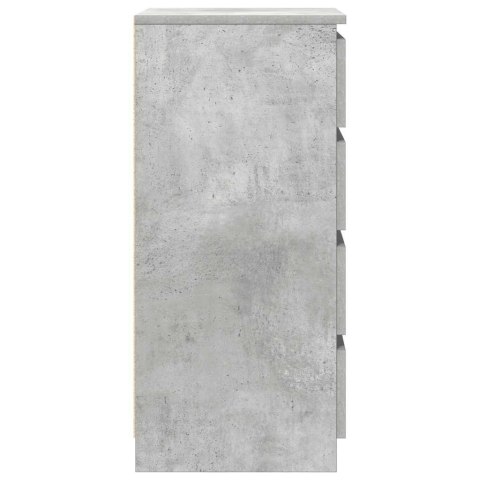 KOMODA Z SZUFLADAMI BETONOWY SZARY 37,5X35X99CM DREWNO KLEJONE