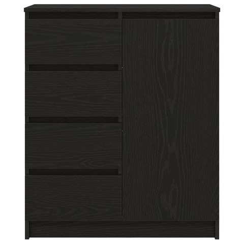 KOMODA Z SZUFLADAMI CZARNY DĄB 71X35X84CM DREWNO KLEJONE