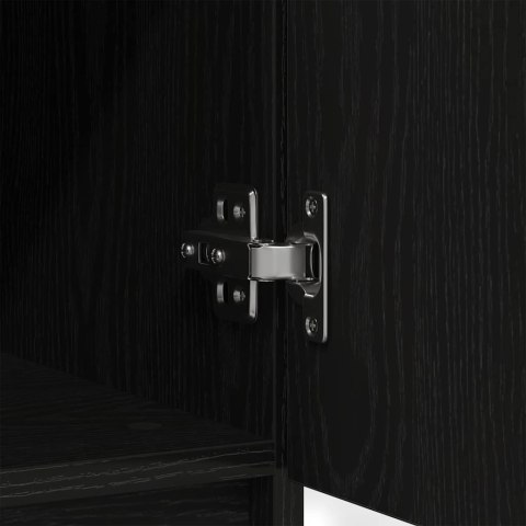 KOMODA Z SZUFLADAMI CZARNY DĄB 71X35X84CM DREWNO KLEJONE