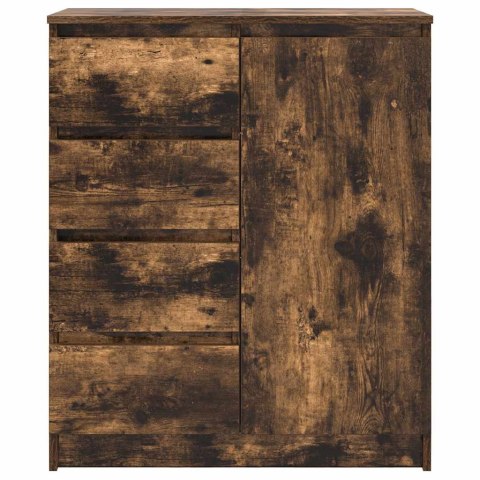 KOMODA Z SZUFLADAMI DĄB WĘDZONY 71X35X84CM DREWNO KLEJONE