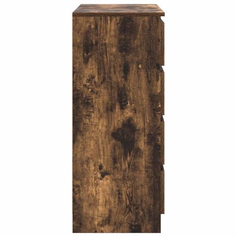 KOMODA Z SZUFLADAMI DĄB WĘDZONY 71X35X84CM DREWNO KLEJONE