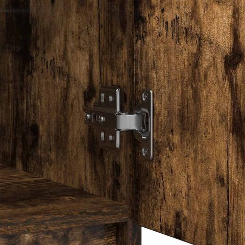 KOMODA Z SZUFLADAMI DĄB WĘDZONY 71X35X84CM DREWNO KLEJONE