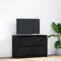 SZAFKA POD TV CZARNA 80X35X54CM DREWNO KLEJONE